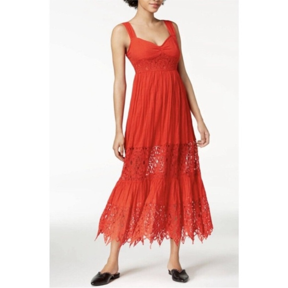 COPY - Free People | Caught Your Eye | Maxi Dress | Lace | 6 | Red | B6